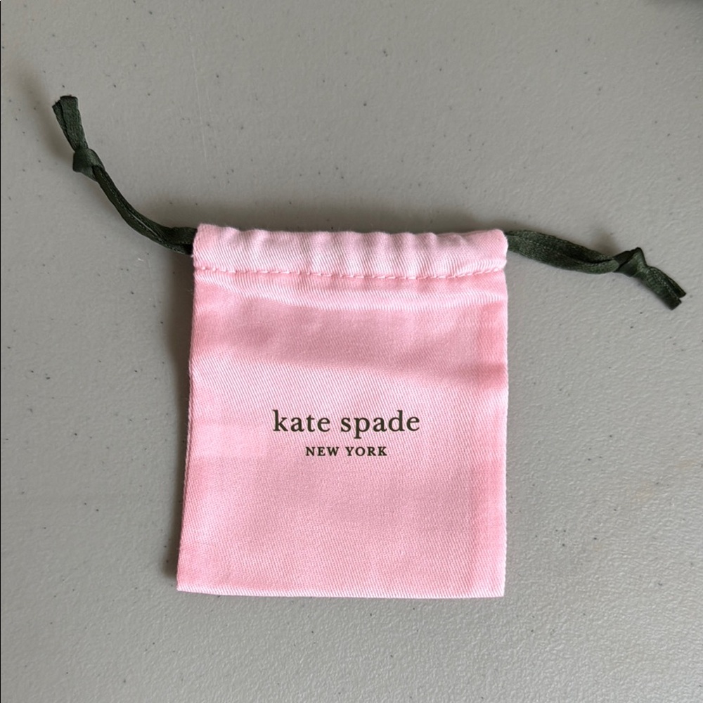 Kate Spade Pink Pouch with Black Drawstring